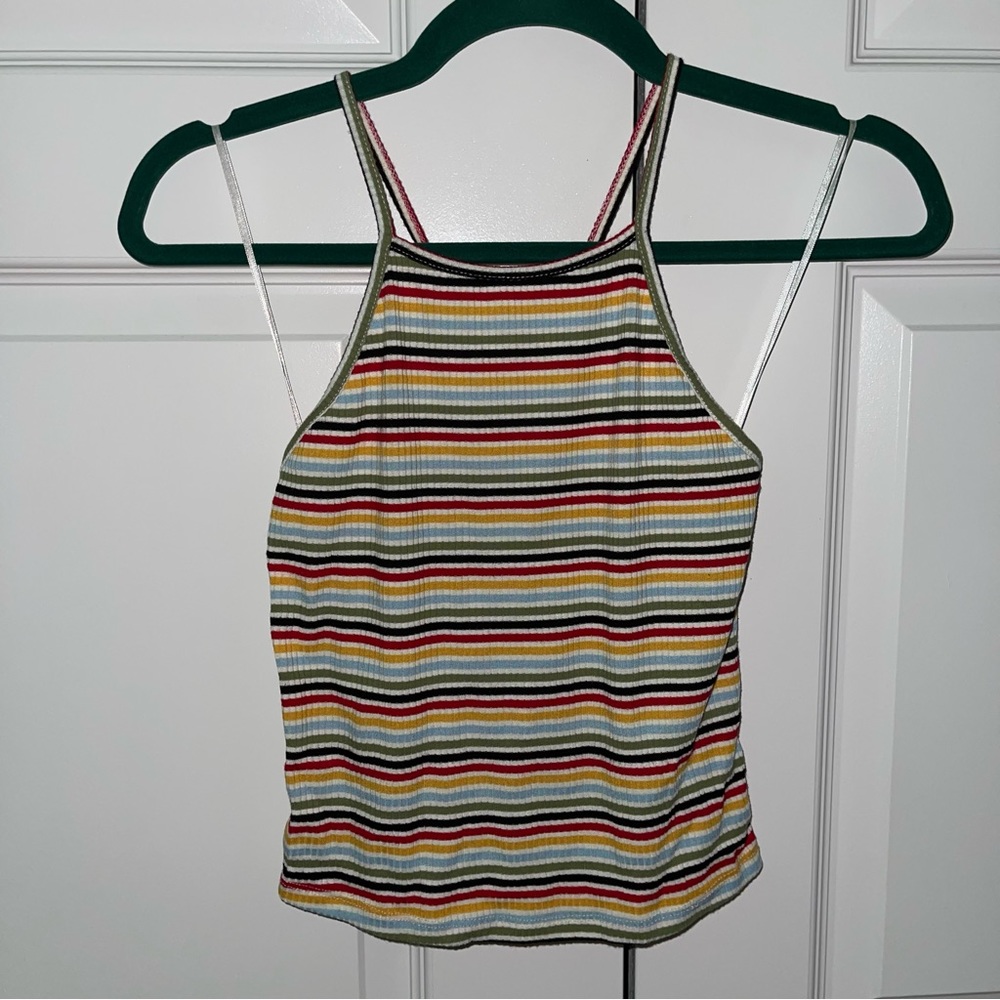 Ambiance Multi Color Spaghetti Strap Halter Top
